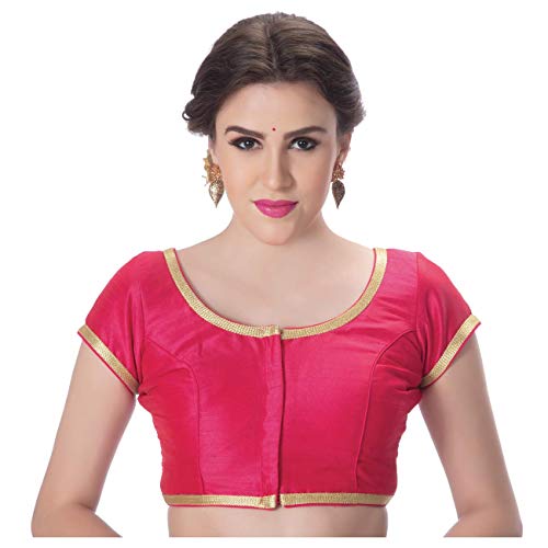 Hiral Designer Women's Party Wear Readymade Bollywood Designer Indian Style Blouse for Saree Crop Top Choli (Medium-36, pink 2)