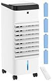 Sungdogin Portable Swamp Cooler,3 In 1 Evaporative Air Cooler for Room, Windowless Air Conditioner with Remote,12H Timer,120° Oscillating,Portable Air Conditioners No Window Needed for Bedroom White