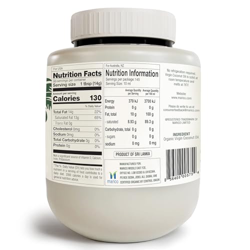 Image of inchParachute Naturalz Organic Virgin Coconut Oil | Cooking Oil, Hair Oil, Body Oil & Oil Pulling | Cold Pressed | Unbleached | Unrefined | Non-Hydrogenated | MCT Oil | USDA Certified | 49 fl oz | Plastic Jar inch