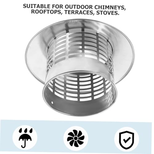 Tapa de chimenea redonda contra viento y lluvia extractor de acero 304 para tejados 4