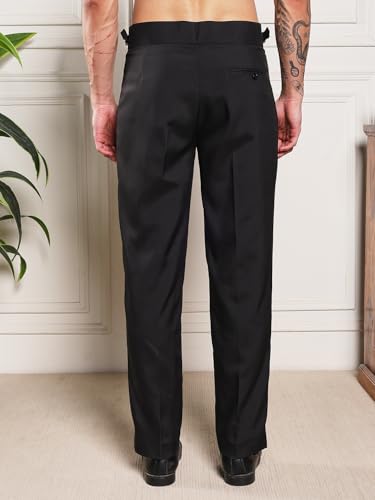 Image of Gurkha Pants for Men | Trouser for Men | Formal Pant | Double Button | Loose Fit Trouser High Waist Pleated Casual Trousers | Vintage Straight Leg Pants for Office Smart Casual Travel Party