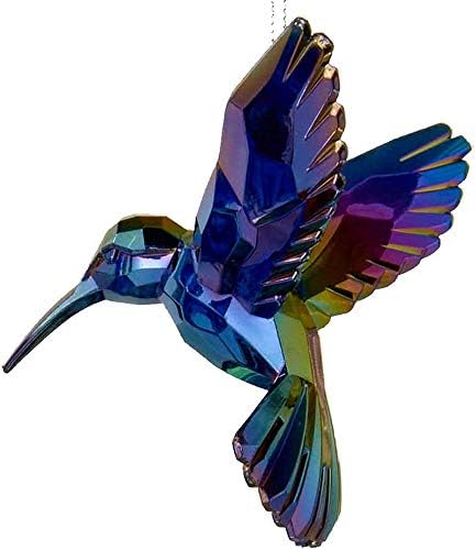 Iridescent Hummingbird Acrylic Ornament Purple