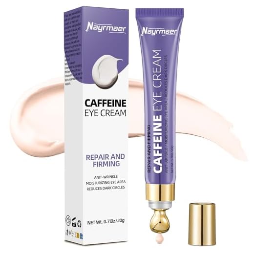 Nayrmaer Crema Para Ojos de Cafeína 20g, Reduce las Ojeras y la Hinchazón, Contiene Niacinamida y ácido Hialurónico para Hidratar, Apto Para Todo Tipo de Piel