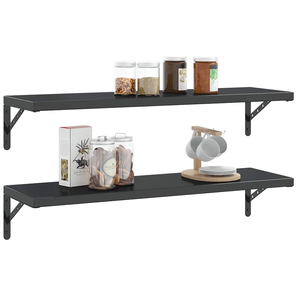 Soporte de estante 4 unidades, 30 x 2,5 x 15,5 cm, acero inoxidable negro, 3 mm de grosor, 50 kg capacidad de carga, para baño, cocina, dormitorio, montaje en pared