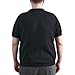 Haggar Men's Short Sleeve Polo V-Neck Sweater, Black, 3X-Large Big Tall
