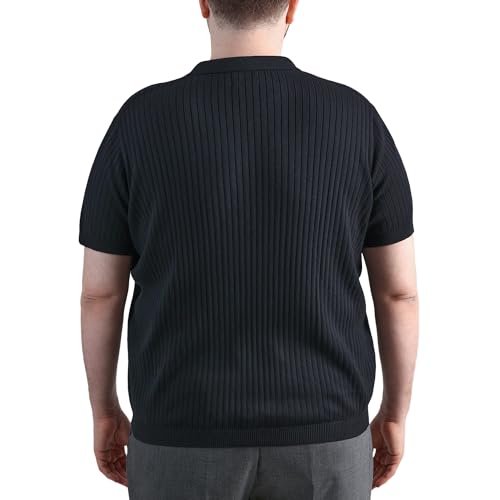 Haggar Men's Short Sleeve Polo V-Neck Sweater2