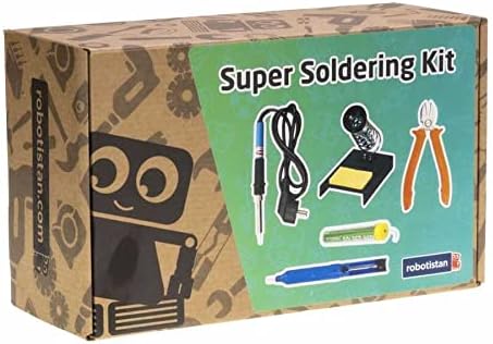 robotistan Solder Set - Soldering Iron Set (Pen Soldering Iron and Coffee Table, Solder Wire and Coffee Table, Side Chisel)
