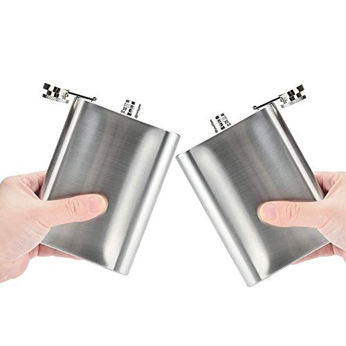 8 oz/224ml heupfles, 2 stuks roestvrij stalen heupfles, draagbare zak whisky, roestvrij stalen vlag, voor wandelen, jagen, kamperen, klimmen camping Barbecue Bar Party Drinker, Silve - Image 6