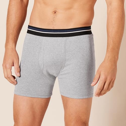 Amazon Essentials Men's Underwear Boxer Briefs, Comfortable Cotton, Tag-Free, Pack of 53