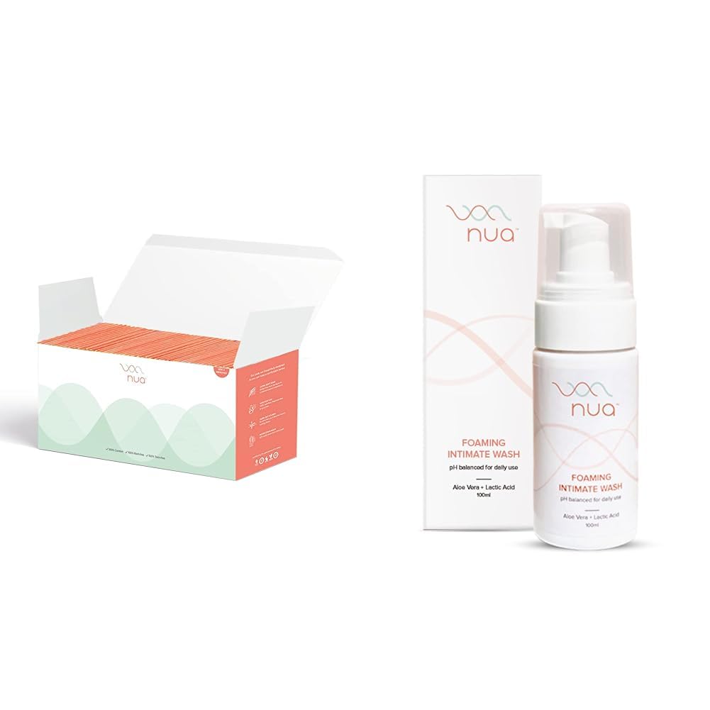 Nua Ultra Thin Rash Free Leak Proof 50XL Sanitary Pad & Nua Foaming Intimate Wash (100ml) Combo (B0CBPYHCFD) Amazon Price History, Amazon Price Tracker