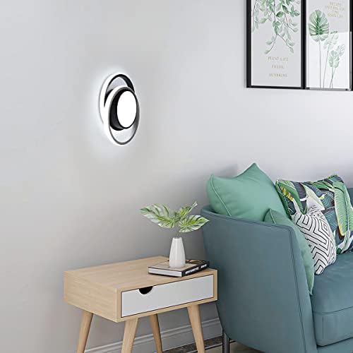 Modern LED Ceiling Lighting, 6500K Cool White Light LED Ceiling Lamp, 32W 2350LM Black Round Design Chandelier Ceiling Lights for Bedroom, Living Room, Corridor, Hallway, Aisle, Porch, Entrance