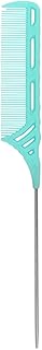 1PC Professional 8,9 &quot;Tail Pente Rabtail Pente Aço Inoxidável Pintail Anti Static E Resistente ao Calor Teasing Pente Pente Cauda Leve Para Todos Os Tipos De Cabelo Pente de cauda profissional de 8,9 polegadas,Pente Pintail De Aço Inoxidável,Pente provocador,Pente de cabelo Green