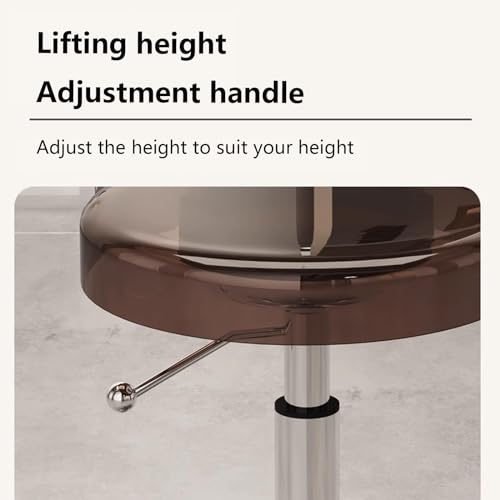 Tabouret pivotant en acrylique robuste et roulettes solides de barbier