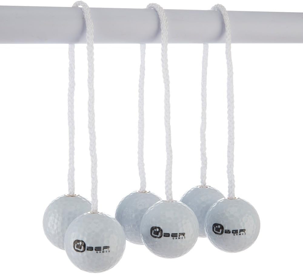 Ubergames Nouveau 2024 Jeu de Golf Échelle Kit Professionnel Balles de Golf en Bois Massif Noir/Blanc