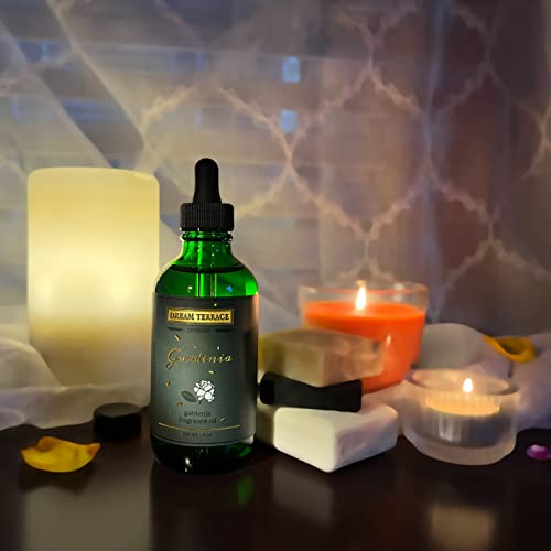 Dream Terrace Gardenia Fragrance Oil 4Oz With A Glass Dropper For Diffuser | Kosher Certified, Vegan Certified, And Gmo-Free Verified. Made In Usa - (Pack Of 1) #TOP2