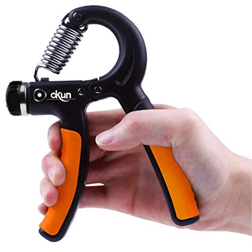 okun Strength Training Physio Exercises Hand Grip 10-40Kg Forearm Adjustable Heavy (Orange & Black)