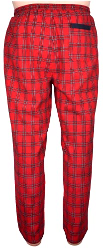 Men's Flannel Lounge Pants - Red Tartan Royal Stewart Design 100% Cotton Men's Pajamas2