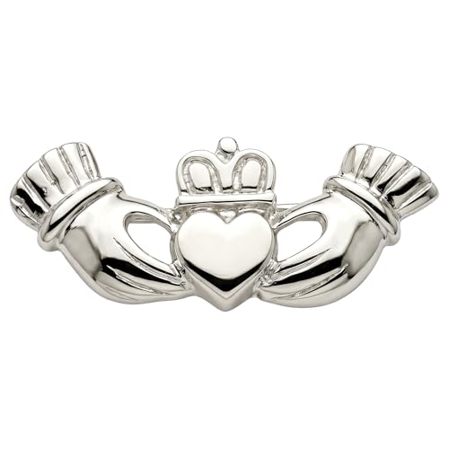 Broche Claddagh Irlandaise en Argent - Cadeau Écossais Idéal avec Écrin Bijoux