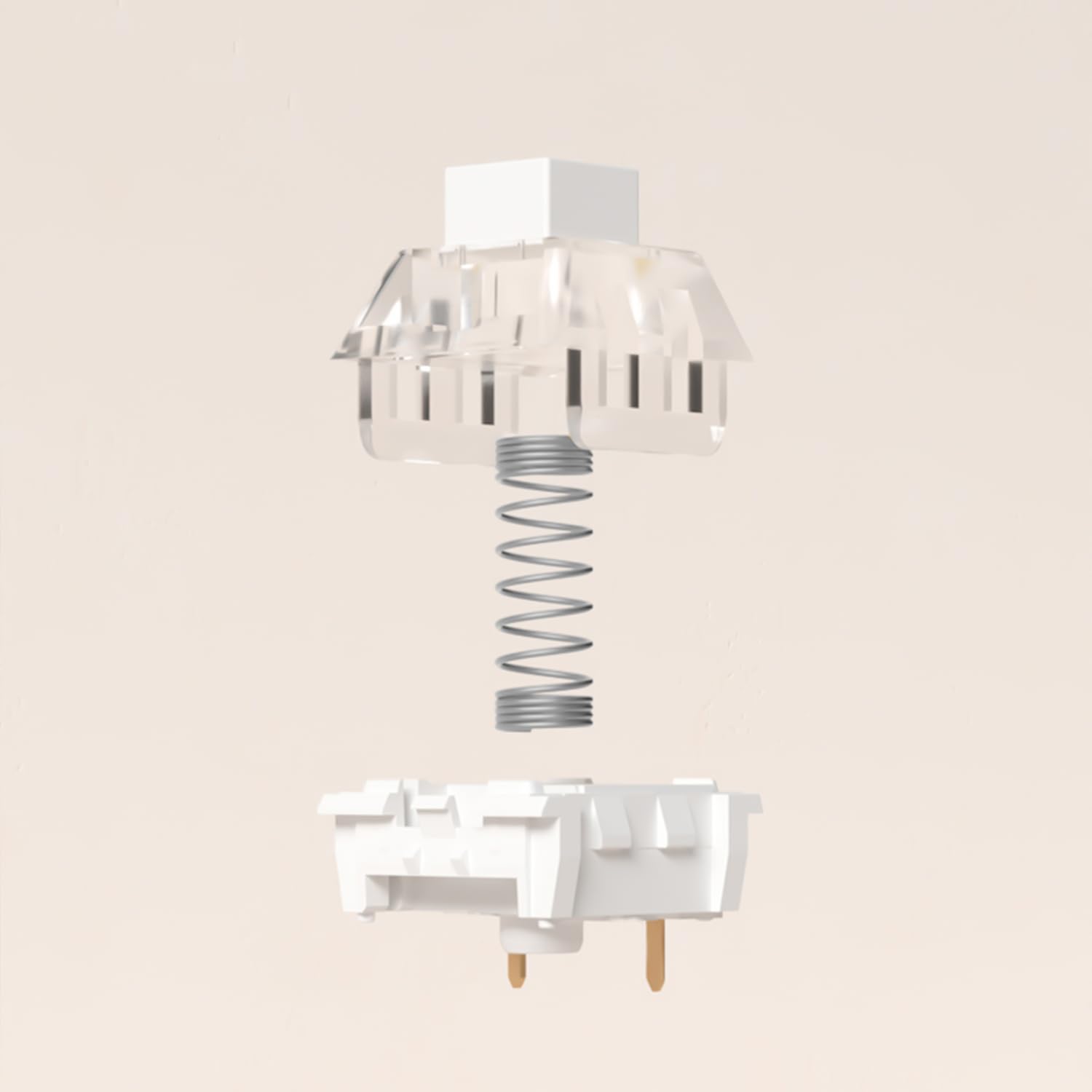 Kailh Box Switch biały do mechanicznej klawiatury gamingowej, 3-biegunowy montaż na płycie/RGB/SMD, wodoodporny przełącznik dźwigniowy MX (108 sztuk, biały)