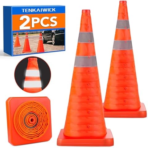 TENKAIWICK 28 Inch Collapsible Traffic Safety Cones Cover