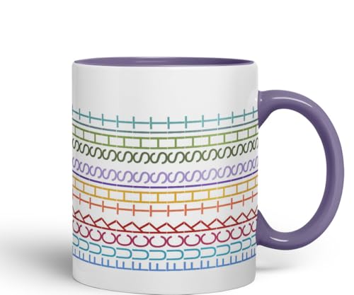 Vixar Fuck This Shit Mug Hidden Message Funny Adult Humor Sarcastic Gift Ceramic Coloured Mug Cup for Tea Coffee Hot Brew 330ml 11Oz Gift CT(Purple)