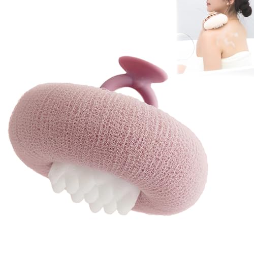 Associating Super Soft Sunflower Suction Cup Bath Ball, 2025 New Upgrade 2-in-1 Sunflower Bath Ball, Exfoliating Sponge Mesh Pouf for Women, Men Shower (Purple)