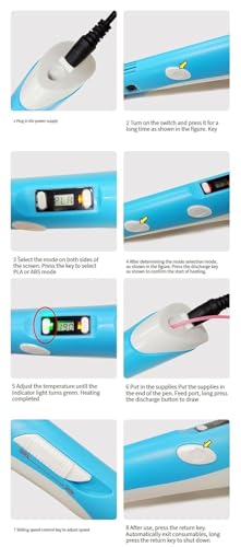 Image of Magicwand【with Adaptor】| 3D Printing Pen with LCD Display【165 Metre Filaments】【Pack of 1】