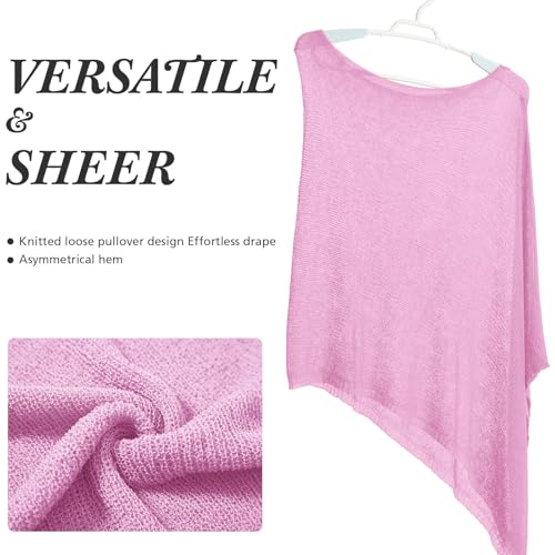 Image of Women Sheer Poncho Shrug Summer Sheer Blouse Top Lightweight Poncho Bolero for Evening Dress