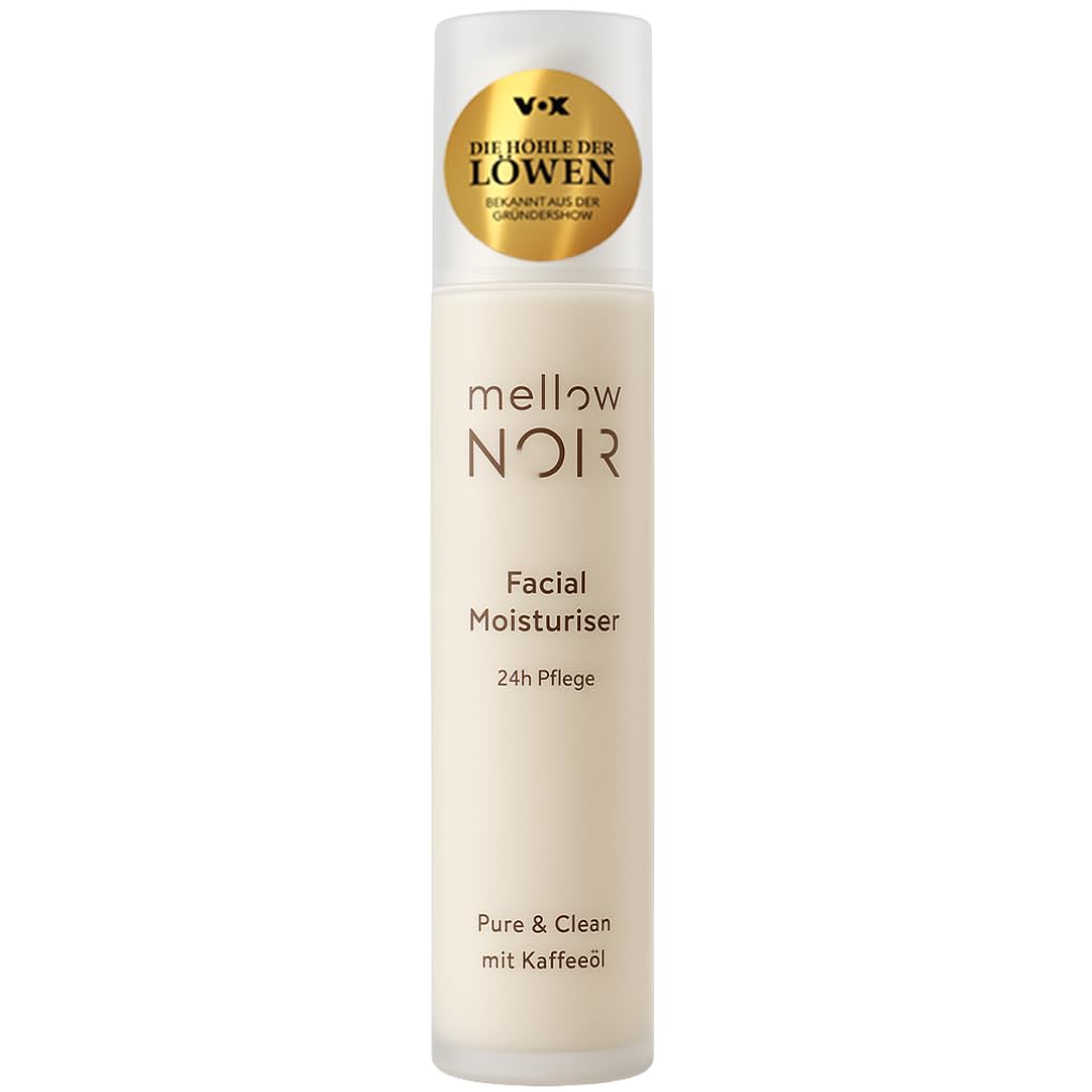 mellow NOIR Facial Moisturiser 50ml | 24h Feuchtigkeit | Feuchtigkeitscreme für das Gesicht | Gesichtscreme für Damen & Männer | Vegan | zertifizierte Naturkosmetik