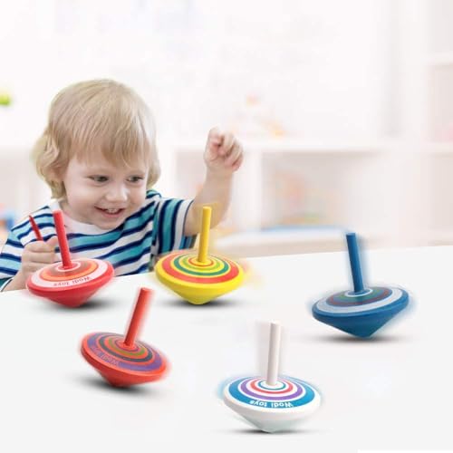 15 toupies pour Enfants étagères en Bois comme Cadeaux (Couleur aléatoire) – vue 3