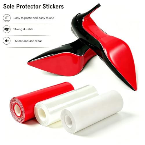 Image of Transparent Anti-Slip Sole Protector, 39-Inch Roll (5x39in) | Silicone Trimmable Anti-Slip Sole Guard, Durable Cover for High Heels & Dress Shoes