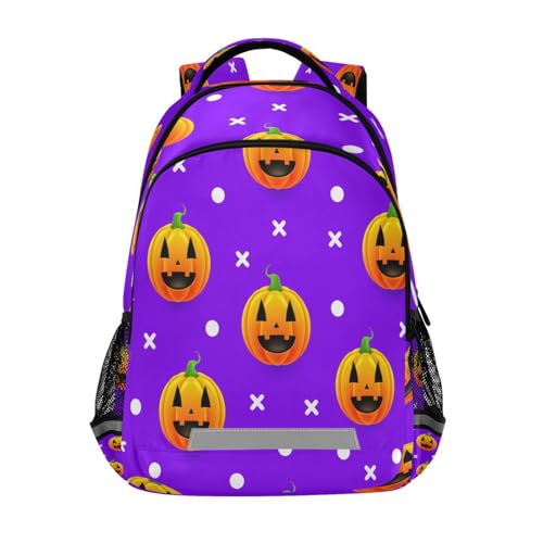 School Backpack Halloween Pumpkins Lightweight Waterproof Travel Laptop Backpack Kids School Bags for Boys Girls Teens 11.6 X 4.9 X 16.7inch
