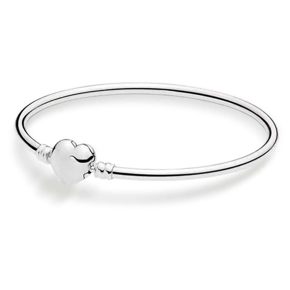 LMLMECREA Damen Charm Armband mit Rosegold Rundem Verschluss - Bettelarmband 925er-Sterlingsilber -Kmpatibel Mit Charms Anhänger