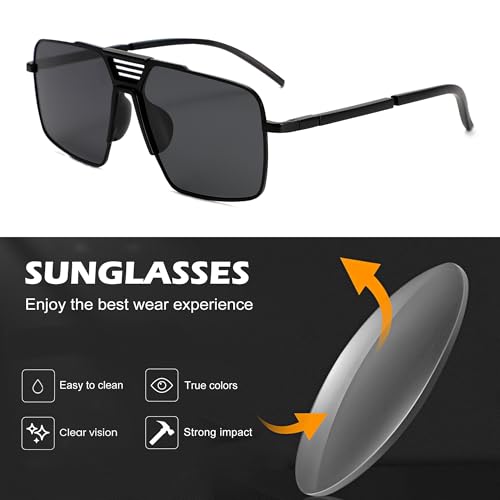 Classic Sunglasses for Men, Polarized Mens Sunglasses Oversized Sun Glasses for Outdoor Driving Fishing4