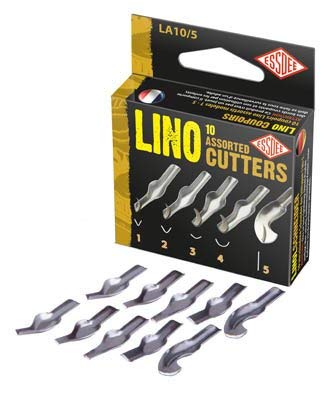 Essdee 10 Assorted Lino Cutters Styles 1 To 5