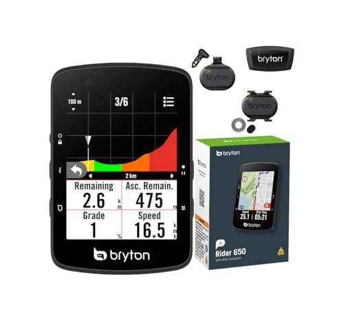 Bryton Ciclocomputer GPS Rider 650T con kit Dual Sensor e