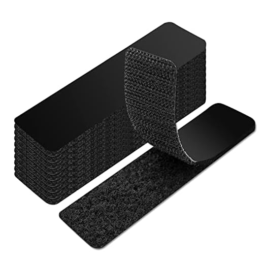 Art3d 16 Sets Hook and Loop Tape Sticky Back,1 in.x 4 in. Heavy Duty Double-Sided Tape Self Adhesive Strip Mounting Tape Perfect for Home and Office