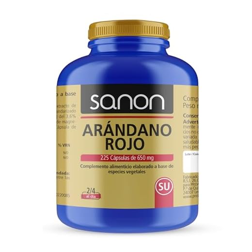 SANON Arándano Rojo Americano 225 cápsulas