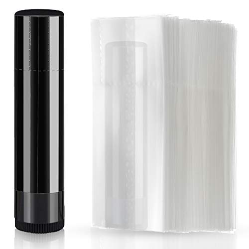 Nezyo 800 Pieces Lip Balm Tubes Shrink Band Fits Chapstick Style Lip Gloss Packaging, Clear Shrink Wrap Bands Sleeves, 2.52 x 1.18 Inches