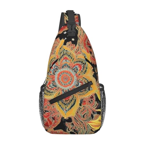 Mochila bandolera de tela africana para senderismo