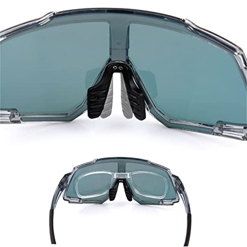Lunette de sport solide et légère polarisée UV 400 homme femme avec 3 verres interchangeables pour le cyclisme, la pêche, le golf, la course + cordon + socle verre myopie (+ étui et pochette OFFERT) - Image 7