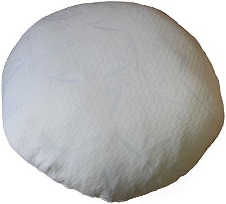 IZO Home Goods 32" inch Blended Memory Foam Round Floor and Cushion Throw Pillow 100% Polyester Bamboo Cover