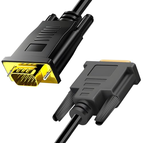 Retoo DVI-I auf VGA Kabel Dual Link 24+5 pin auf VGA VGA Adapter DVI-Stecker VGA Kabel Bildschirmkabel Kabel Adapter Converter für Monitor PC HDTV DVD Schwarz