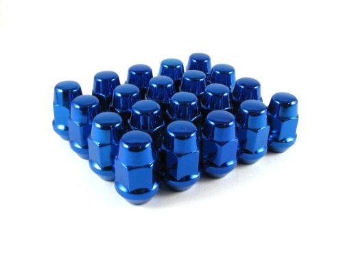 EZAccessory 20 Blue Bulge Acorn Lug Nuts 1/2