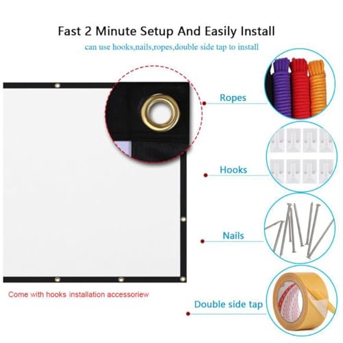 Pantalla portátil y plegable para proyector 150 pulg 16:9 miniatura 2