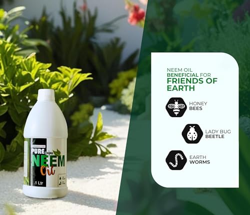 Image of Chipku Pure Cold Pressed Water Soluble Neem Oil 1 ltr Pack of 2 With Free Spray Gun Concentrate For Plants& Garden For Indoor & Outdoor Removes Aphids Fungus Thriphs For Making 50 Neem Spray Bottles