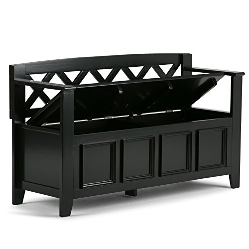 SIMPLIHOME-Amherst-SOLID-WOOD-48-Inch-Wide-Entryway-Storage-Bench-with-Safety-Hinge-Multifunctional-Transitional-in-Black SIMPLIHOME Amherst SOLID WOOD 48 Inch Wide Entryway Storage Bench with Safety Hinge Multifunctional Transitional in Black