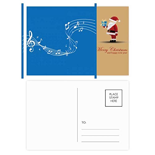 Cartes postales Père Noël Bleu Dancg en carton rigide de qualité