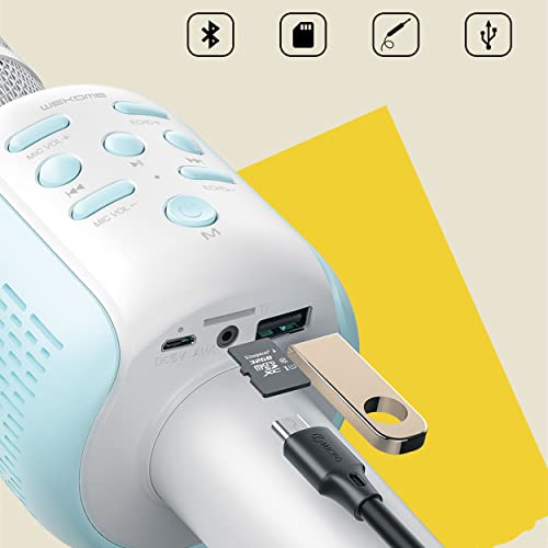 Image of VRJTEC Kids Wireless Karaoke Microphone | Bluetooth Singing Mic with Built-in Speaker & Echo | Rechargeable Portable Toy Mic for Boys & Girls | Fun Birthday Party Gift & Home Entertainment