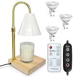 XSS Lampe chauffe bougie, lampe parfumée avec minuterie et variateur, lampe parfumée à hauteur réglable, cadeau pour maman pour bougies parfumées, maison, chambre à coucher, décoration (blanc)